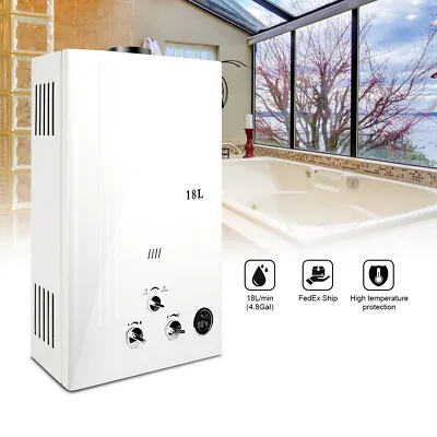 18L 5GPM Tankless LPG Liquid Propane Gas Hot Water Heater On-Demand Water Boiler • $139.99