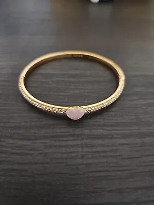 Michael Kors Gold-Tone Pave Heart Bangle Bracelet • $35