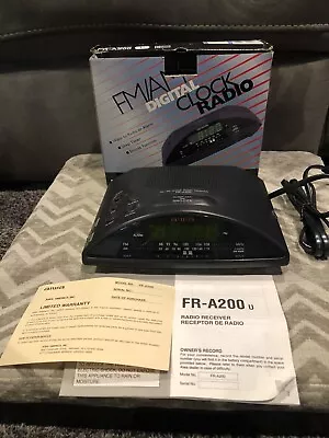 VINTAGE AIWA FM/AM DIGITAL CLOCK RADIO In ORIGINAL BOX W/MANUAL FR-A200 • $4.99