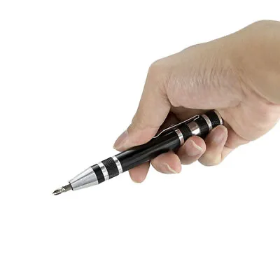 8 In 1 Aluminum Pen Style Screw Driver Multi-Portable Tool Precision Screwdriver • $3
