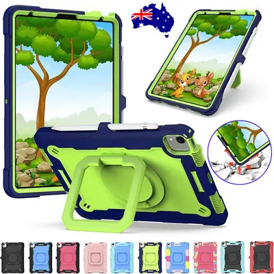 For IPad 7/8/9th Air 3 4 5 Pro 11 Kids Shockproof Heavy Duty Stand Case Cover • $32.29