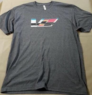 $12.99 • Buy CADILLAC T SHIRT CTS V  Emblem Retro Logo Mens Cadillac Racing V8 XL Gray