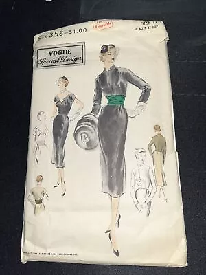 Vintage 1952 Vogue Special Design 1 Piece Bolo Cummerbund Uncut S-4358 Size 12 • $27