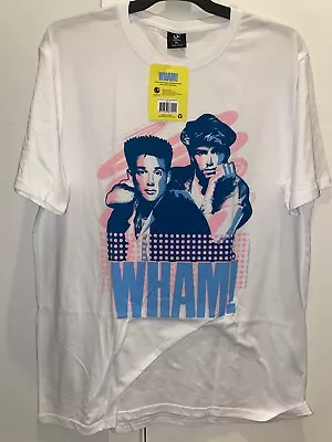 Wham!  T-Shirt Tee (L) Large Retro Vintage Music Artist George Michael Pop • $35