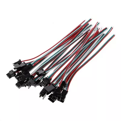 10 Pairs 3 Pin JST SM Male Female Plug Connector Cable For WS2812B WS2812 WS2811 • $17.12