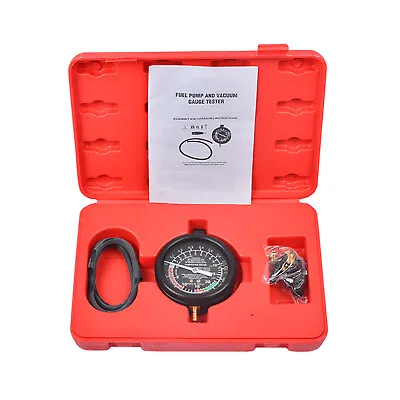 Fuel Pump Vacuum Tester Carburetor Valve Pressure Tool Gauge Kit Car Truck • $17.99