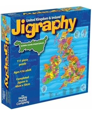 New Jigraphy United Kingdom & Ireland Map Jigsaw Puzzle 100 Piece Happy Company • £8.99