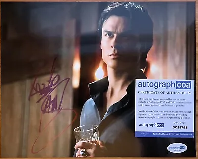 Ian Somerhalder Signed The Vampire Diaries 8x10 Photo - Acoa Coa • $99.99