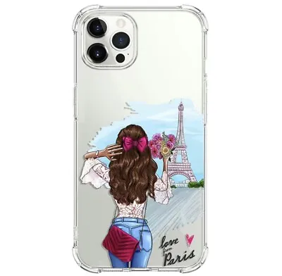 IPhone 13 Pro Mac Slogan Graphic Print Paris Phone Case Girl In Paris Clear • £5.50