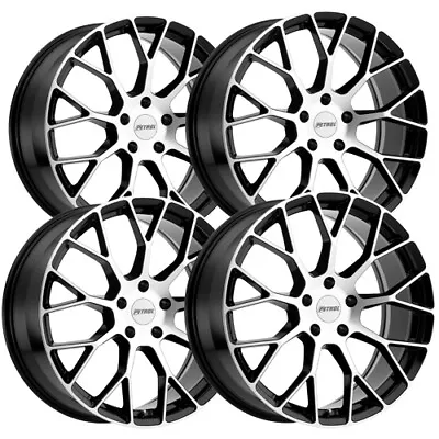 (Set Of 4) Petrol P2B 19x8 5x112 +40mm Black/Machined Wheels Rims 19  Inch • $955.96