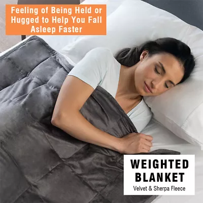 £25.99 • Buy EAHOME Velvet Weighted Blanket Sherpa Fleece Blanket Insomnia Single Double King