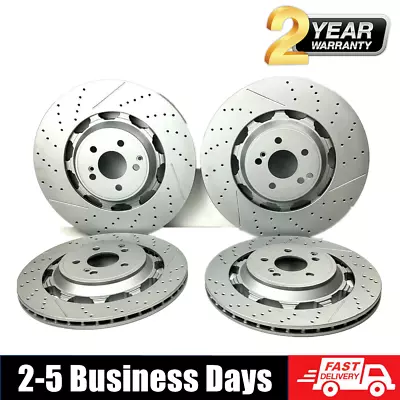 4Pcs Front Rear Brake Rotors Fit Mercedes W222 S63 S65 AMG S560 S450 A2224232012 • $959