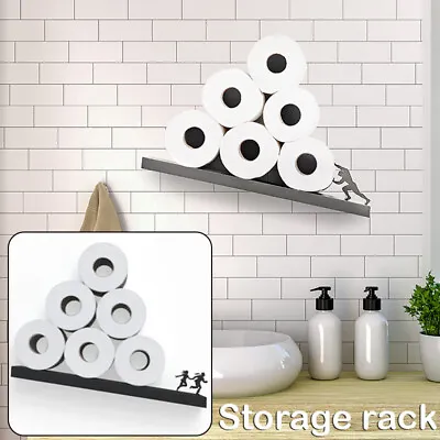 Toilet Paper Roll Holder Stand Metal Hercules Tissue Storage Bath Organizer • $28.99