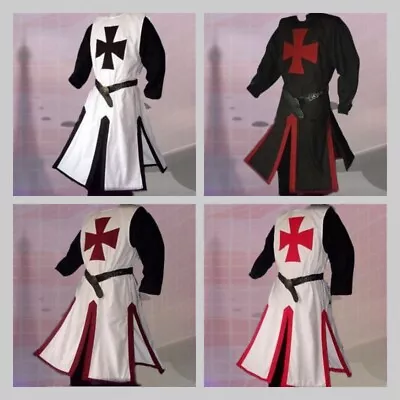 Brand New Medieval Templar Knight Tunic Crusader Surcoat Reenactment Cosplay • £16.85