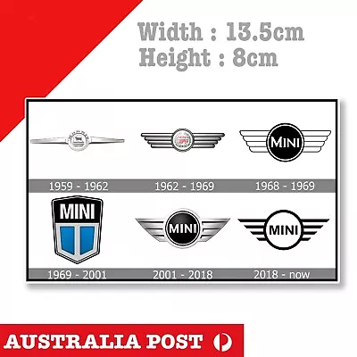 Mini Cooper Classic Logo History Sticker • $7.20