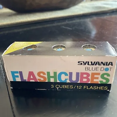 Vintage Sylvania Blue Dot Flashcubes Camera Flash Cubes 3-Pack 12 Flash • $5.99