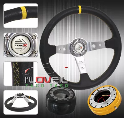 96-05 Civic 00-05 S2000 Battle Steering Wheel + Slim Quick Release + Hub Adapter • $52.99
