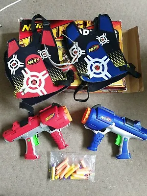 Nerf 2007 Dart Tag Set Red Blue Vests And Darts And Glasses Inc Some Ammo  Rare • $40