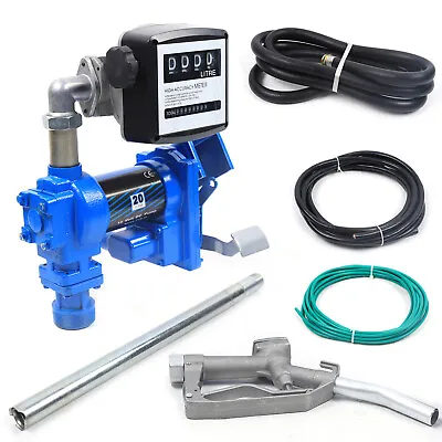 Gasoline Anti-Explosive Fuel Transfer Pump 12V DC 20GPM Gas Refill And Meter Kit • $226.81
