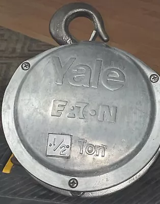Eaton Yale 1/2 Ton Hand Operated Chain Hoist Vintage Manual Works Great  • $150