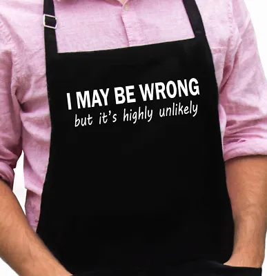 May Be Wrong Funny Novelty Apron Gift For Dad Husband Fathers Day • $19.97