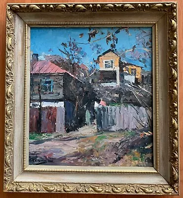 Vintage Russian Impressionist Landscape Painting Listed Artist N. Troshchenkov • $425