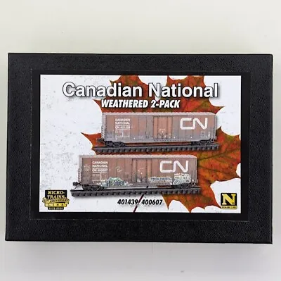 Micro-Trains 98305017 N Scale Canadian National Weathered 2-Pack • $75.80