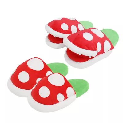 Super Mario Toad 3D Full Plush Slippers Men Woman Party Indoor Shoes 28CM • $35.68