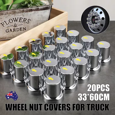 20PCS ABS Wheel Nut Covers Safety Arrow Chrome Caps For Trucks Trailers Bus AU • $68.96