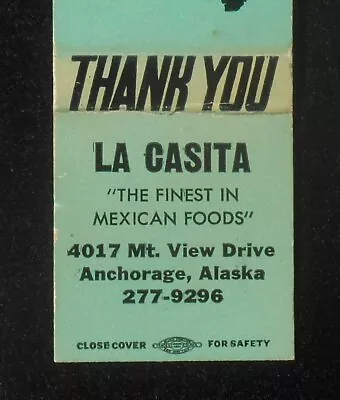 1960s La Casita Mexican Foods 4017 Mt. View Drive Lazy Mexican Anchorage AK MB • $4.32