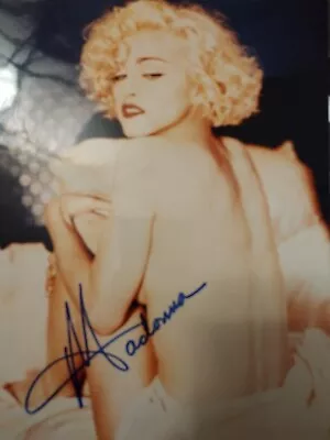 MADONNA SIGNED SEXY ALLURING POSE 8.5x11 COLOR PHOTOGRAPH • $125