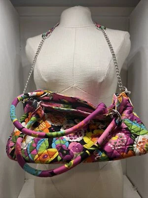 $22.99 • Buy Vera Bradley Retired Va Va Bloom Bright Floral Handbag Small Tote Cotton