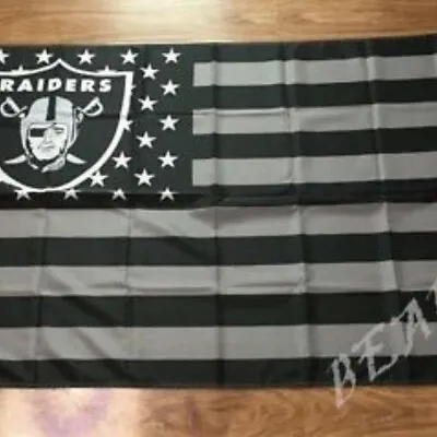 Oakland Raiders 3x5 Foot American Flag Banner New Las Vegas • $13