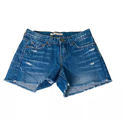 J Brand Cut Off Distressed Shorts Libra Blue Women's Size 24 • $14.95