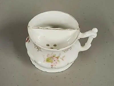 Antique Mens Mustache Teacup Porcelain Floral For Men W/ Moustaches • $12.99