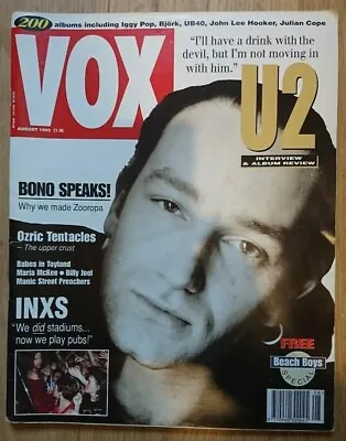 £5.95 • Buy VOX Magazine August 1993 (U2, Inxs)