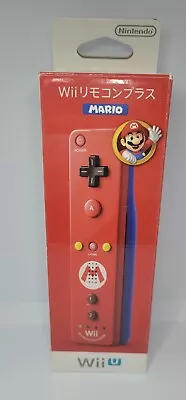 Nintendo Wii U Mario Wiimote + Cover Sleeve Controller Remote Motion Plus BOXED • $79.90