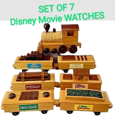 7 Walt Disney Railroad TRAIN CARS ~ MOVIE WATCHES LE Song Of The South ~ More • $1299.95