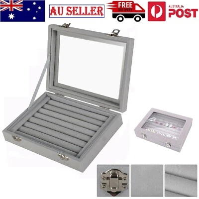 New Organizer Velvet Ring Earring Jewelry Display Box Tray Holder Storage Case  • $24.99