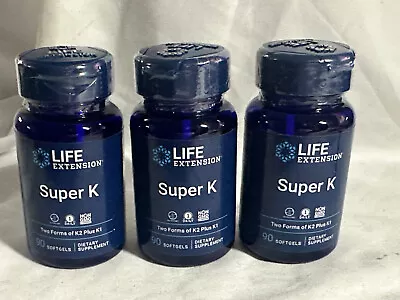 Life Extension Super K 90 Softgels New Factory Sealed  • $18