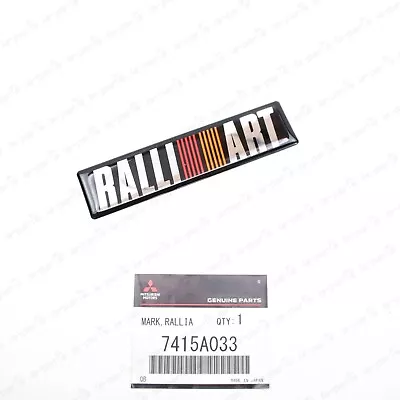 New Genuine Part For Mitsubishi Ralliart Emblem 7415A033 Made In Japan 108x26mm • $19.04