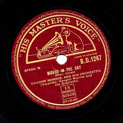 £13 • Buy Vaughn Monroe 78  Riders In The Sky / Red Roses For Blue Lady  Uk Hmv Bd 1247 E-