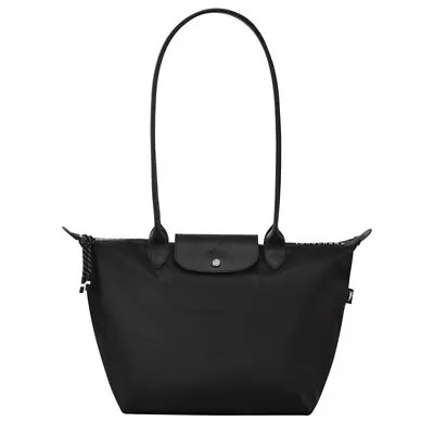 Longchamp Le Pliage Energy Large Canvas & Leather Tote Bag Women's Black NEW! • $225