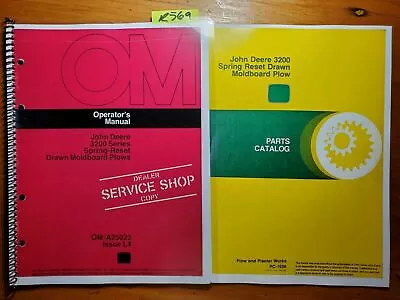 John Deere 3200 Spring Reset Drawn Moldboard Plow Owner Operator & Parts Manual • $17.99