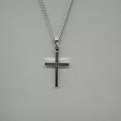 Vintage Theda Sterling Silver 925 Cross Pendant Necklace 18” 3g - NIB NICE! • $24.99