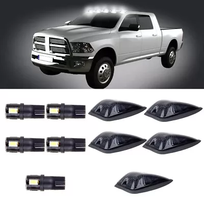 5x For GMC/Chevy C1500-3500 Cab Marker Top Light Smoke 264159BK+6-5730 White LED • $22.09