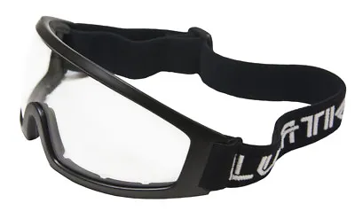 Lunatic Motorcycle Riding Glasses / Goggles Adult - Black - Clear - Single Lens • $10.49