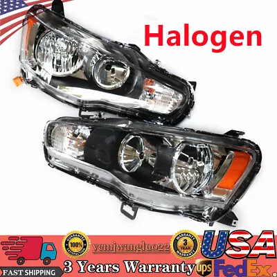 For 2008-2017 Mitsubishi Lancer EVO Driver + Passenger Headlights Headlamps Pair • $163.40