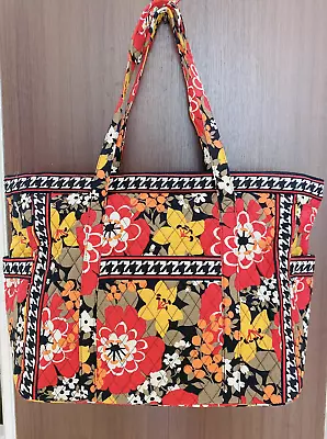 NEW Vera Bradley Large Get Carried Away Tote Bittersweet Orange Huge XL RRP $92 • $36