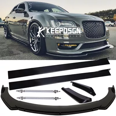 For Chrysler 300 300C SRT8 Side Skirt Rear & Front Bumper Lip Splitter Sturt Rod • $232.03